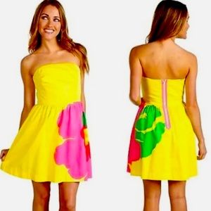 NWT Lily Pulitzer Lottie Yellow Starfruit Dress, size 4.